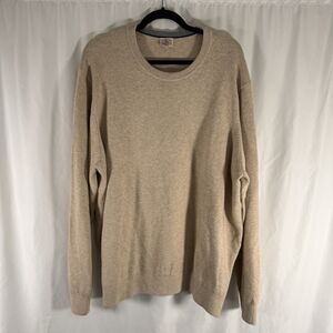 Faherty Sweater Men's XXL Cream Beige Crewneck Long Sleeve Soft Cozy